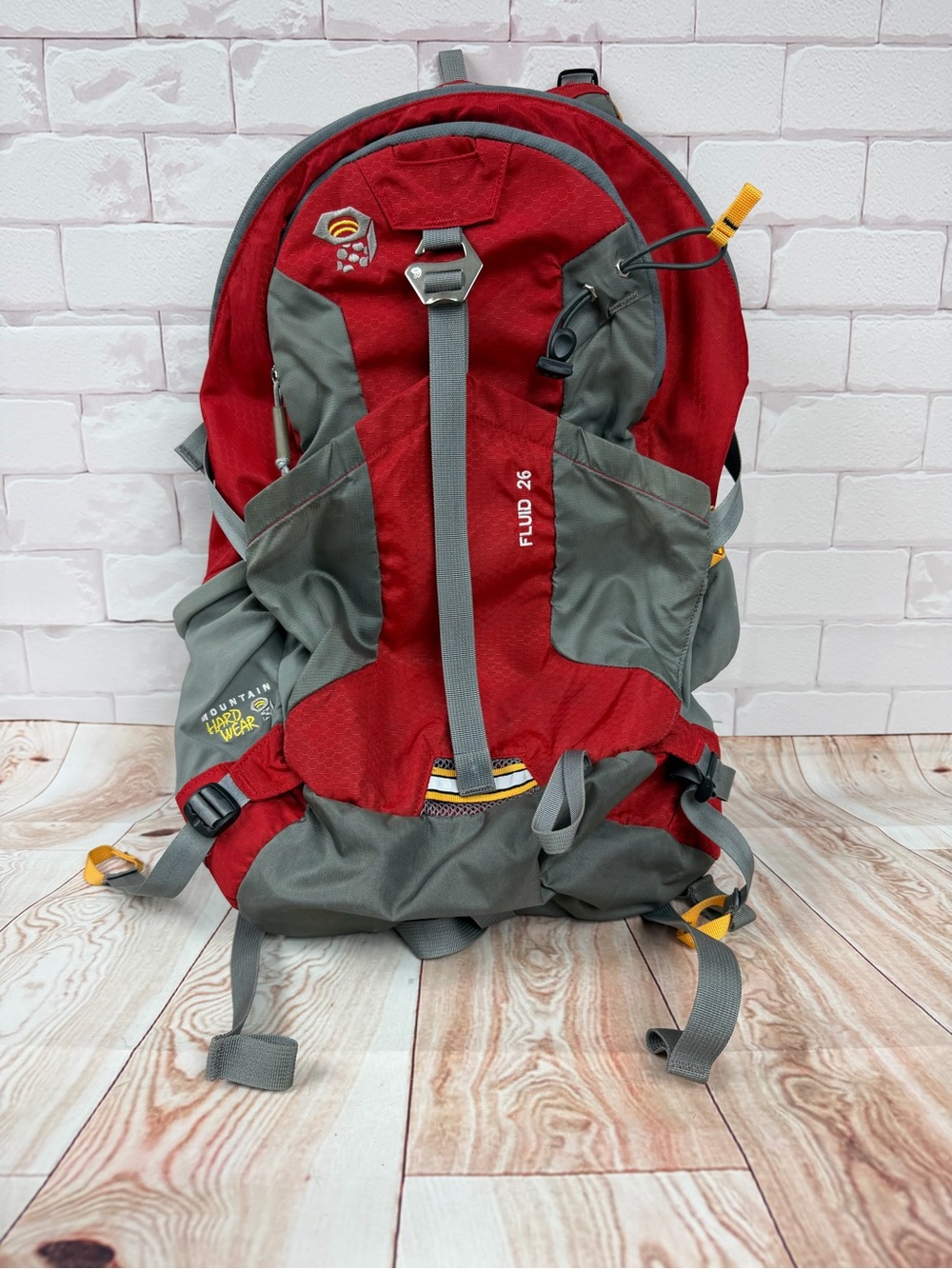 Mountain Hardwear Red and Gray Fluid 26 Daypack Backpack
